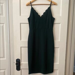 Emerald Green Scalloped Dress